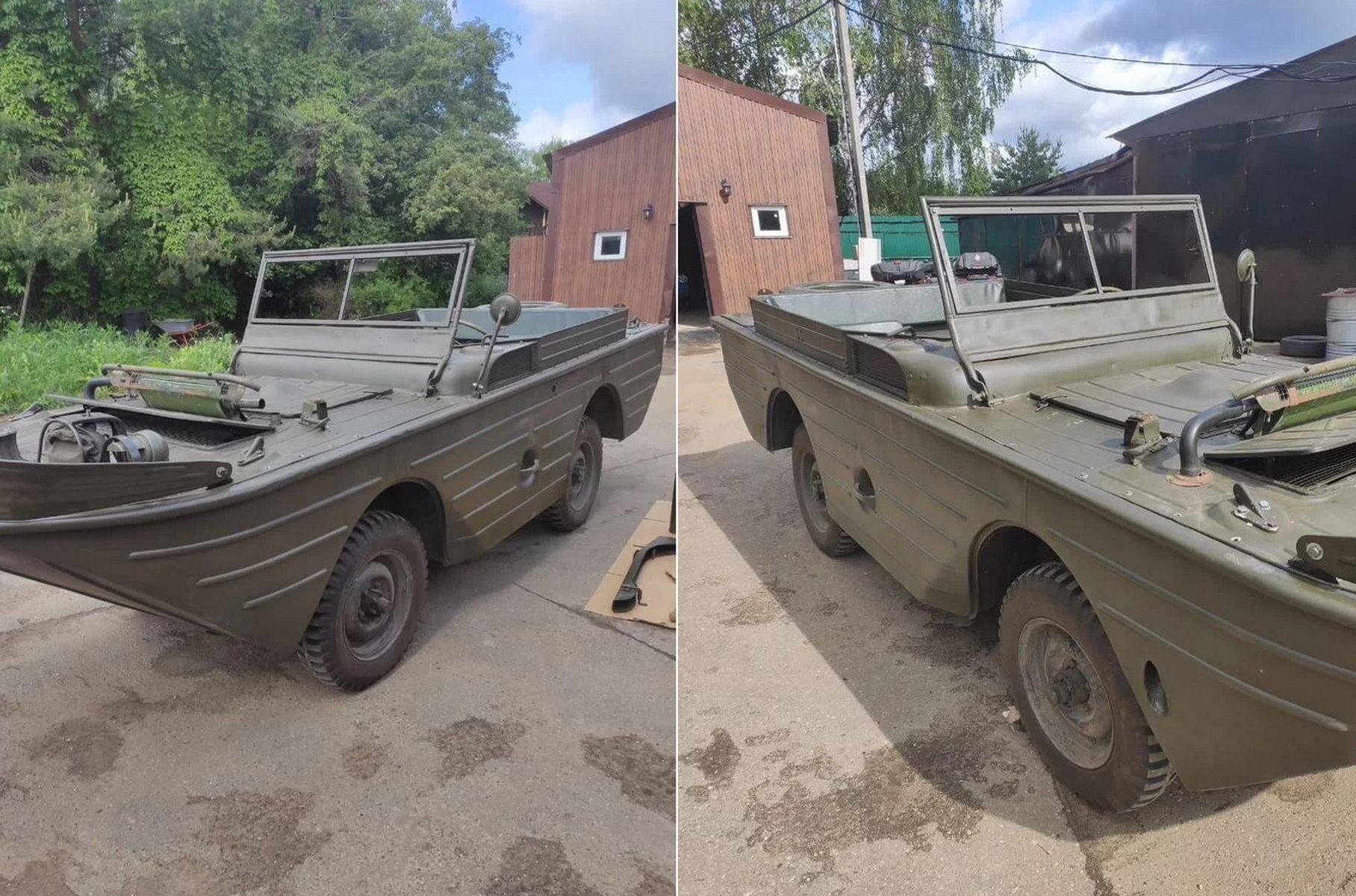 A Ford amphibian imported to the USSR under Lend-Lease is being sold in Russia