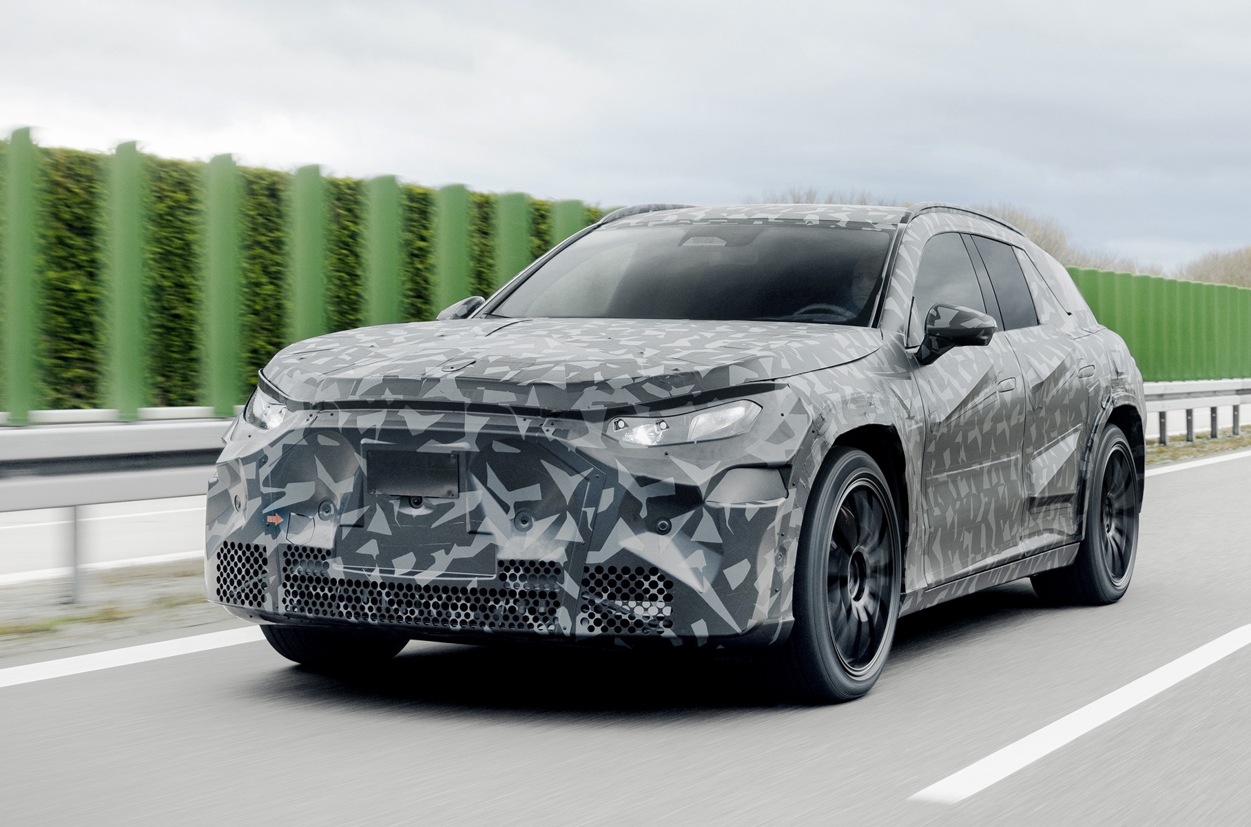 Mercedes-Benz showed photos from tests of the new AMG electric crossover