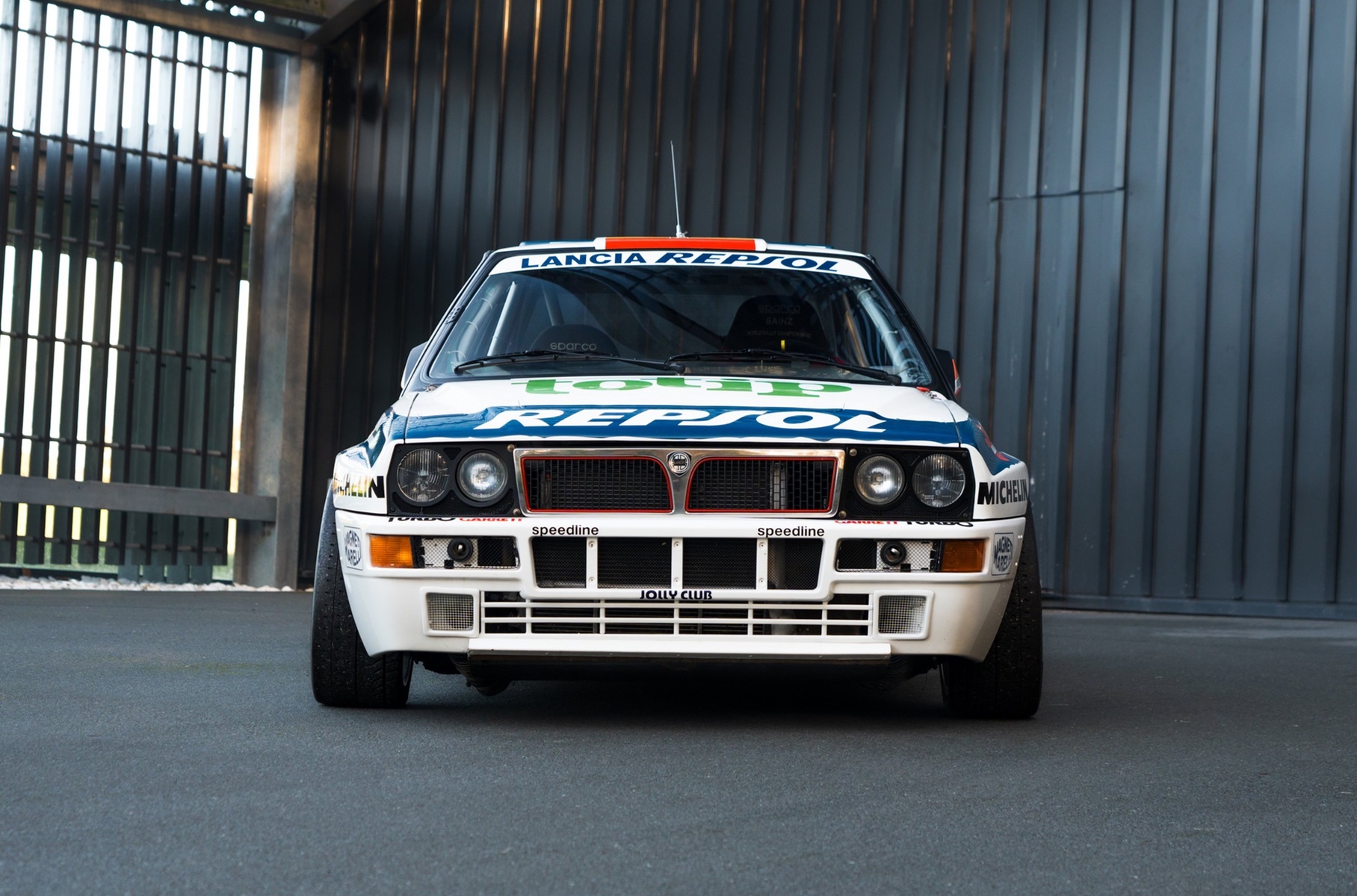 The latest Lancia rally car is being sold in England