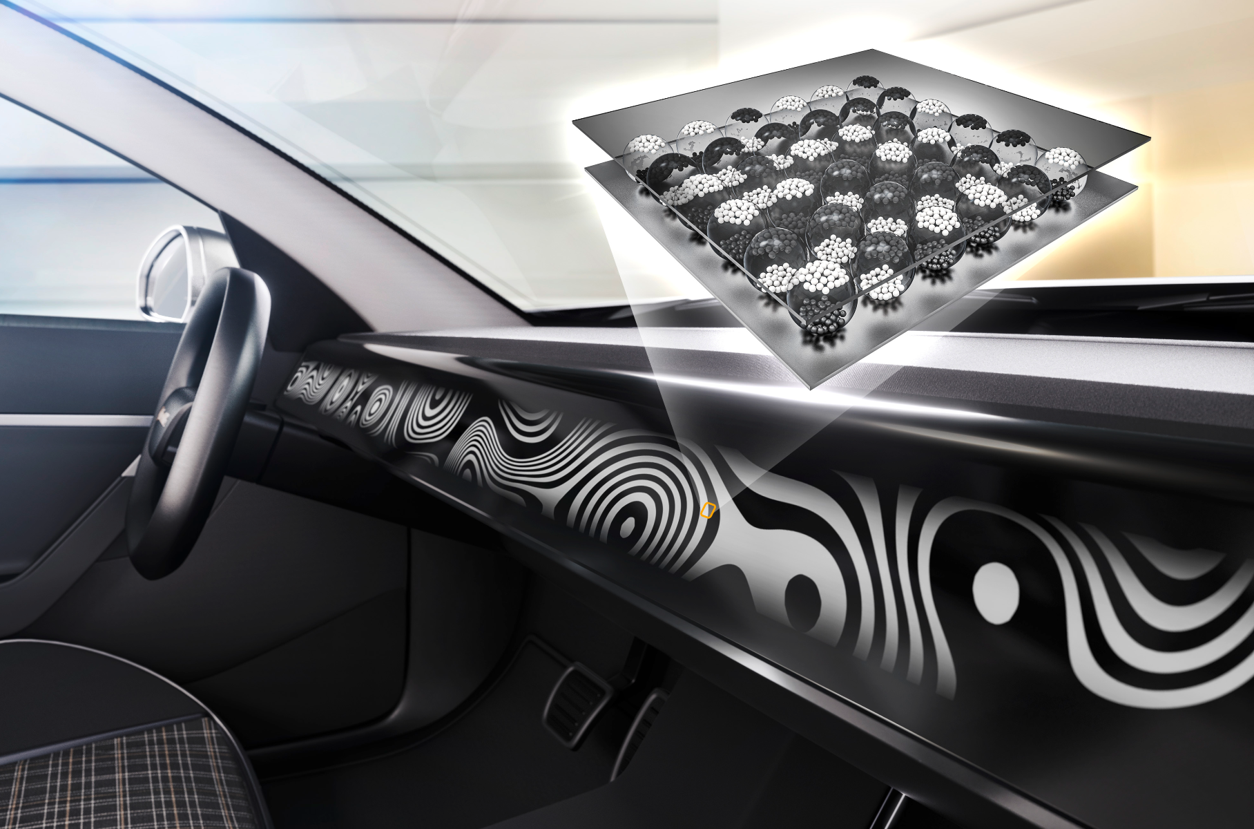 Automotive display with E-Ink ink introduced