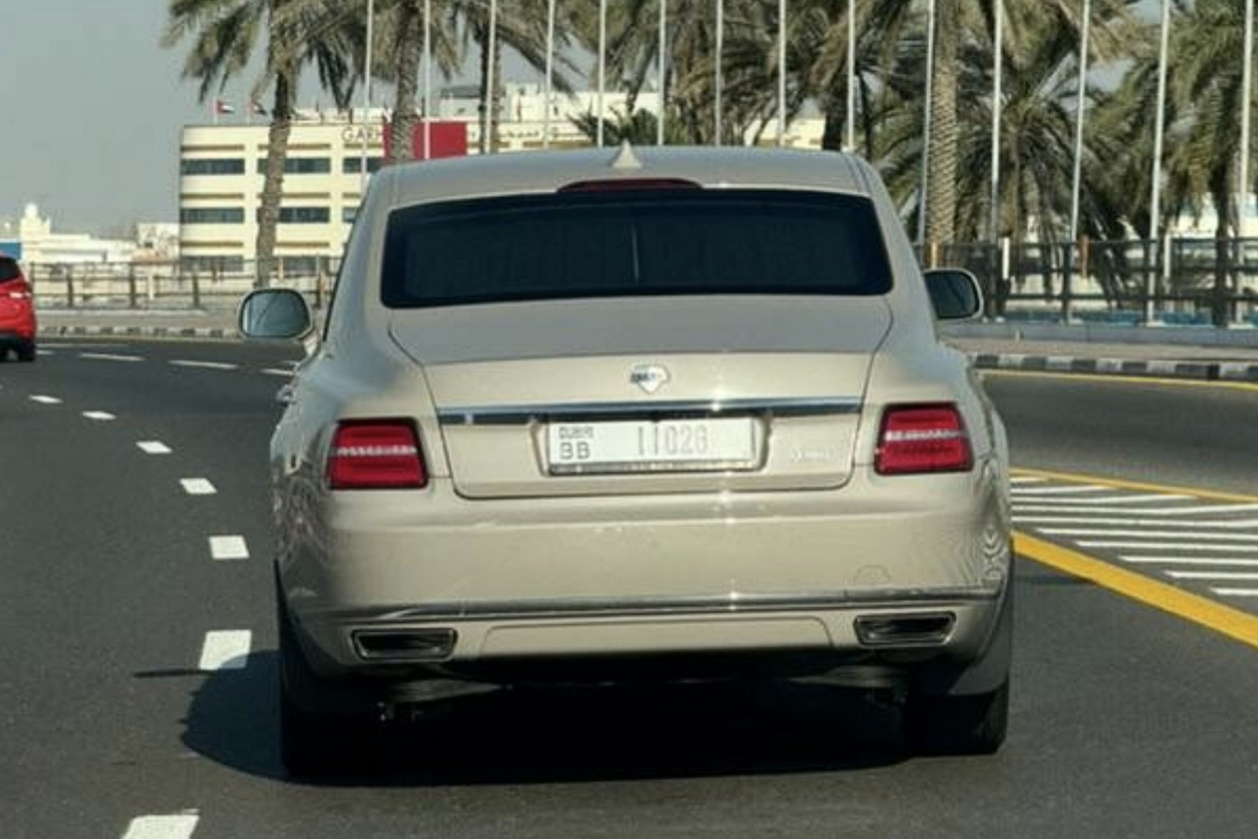 In the Emirates, Aurus was captured in its corporate color on local license plates