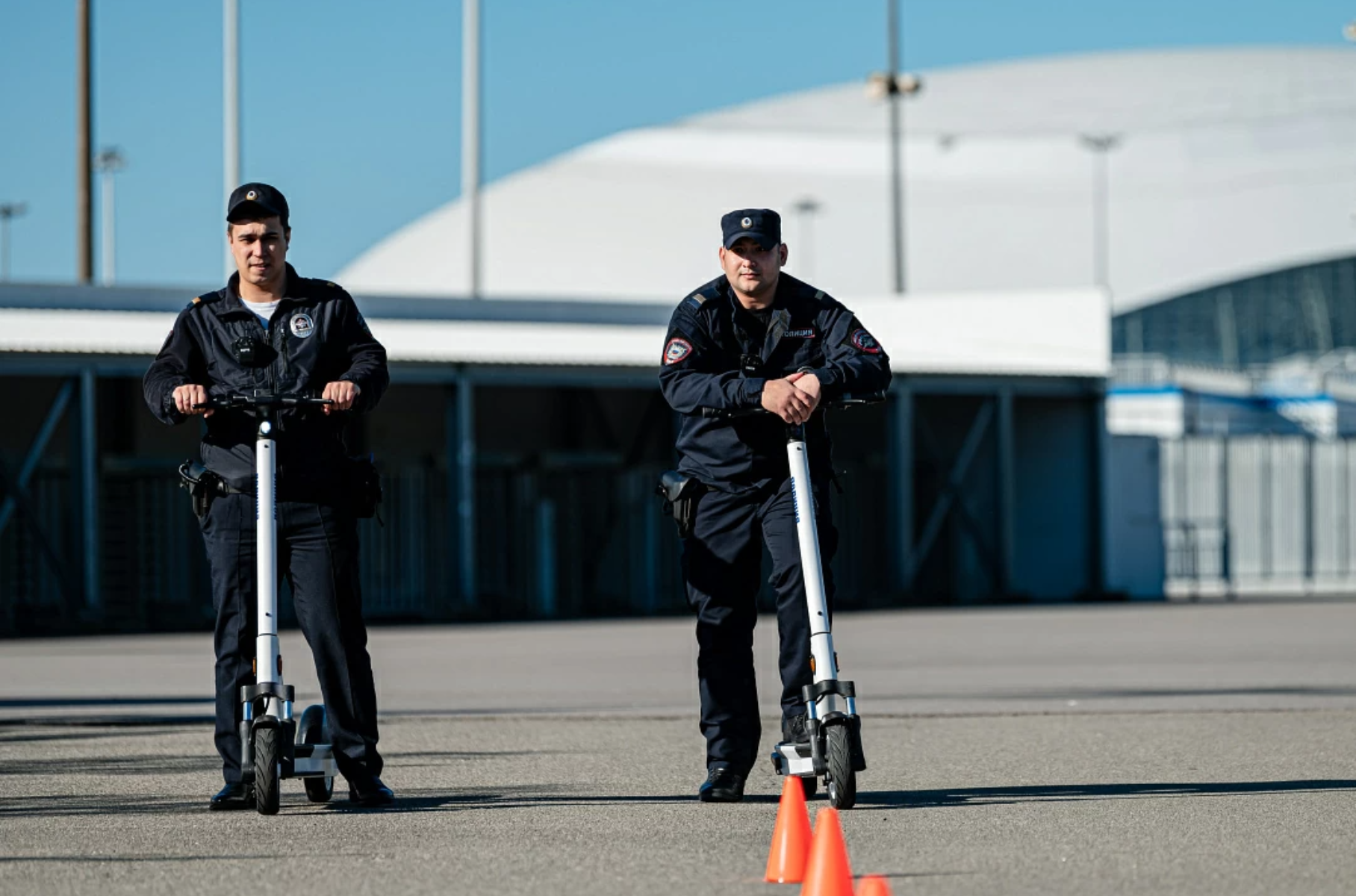 Police in Russia began to ride electric scooters