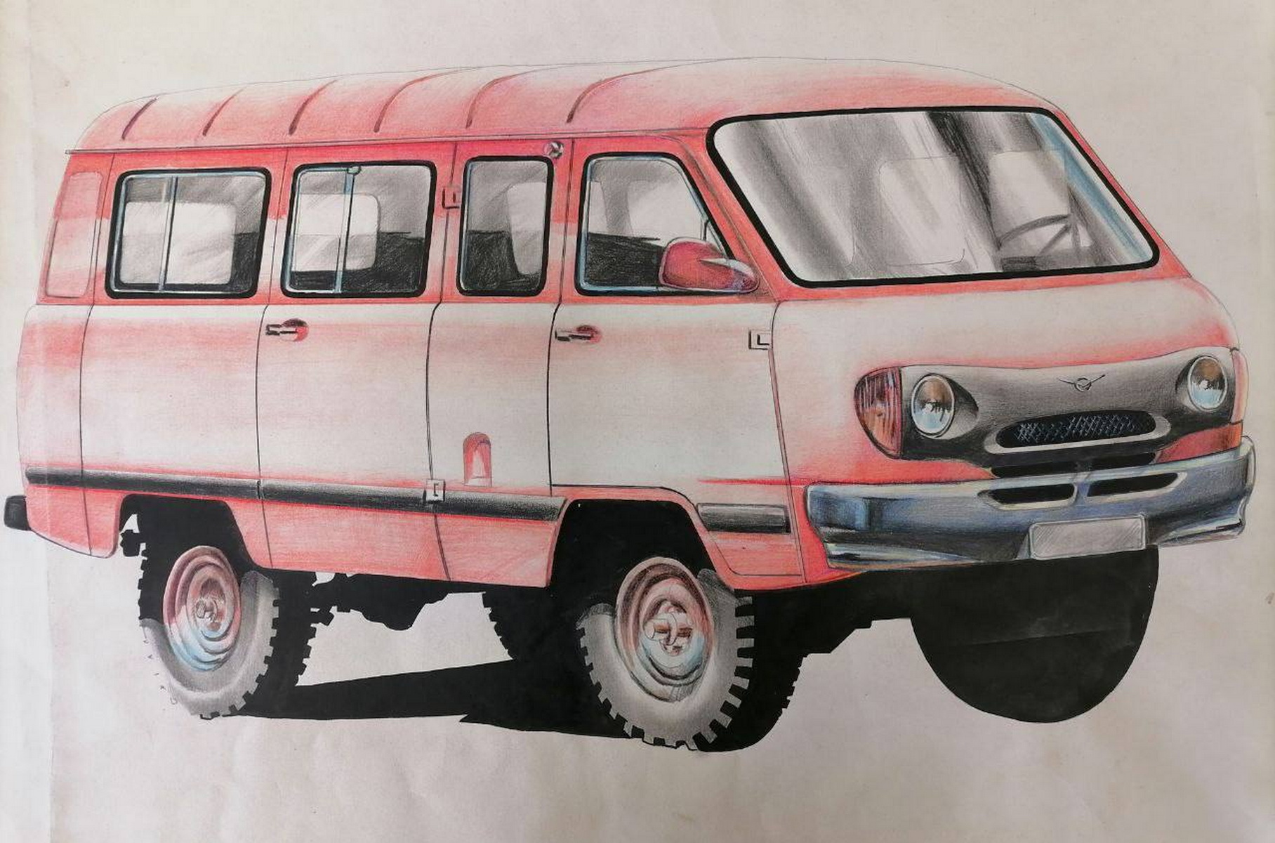 UAZ first showed secret sketches of the new “loaf”