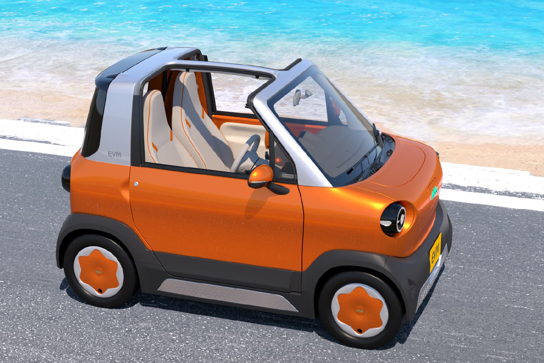 In Japan, they introduced a miniature electric car EVM, inspired by Nissan GT-R and 370Z