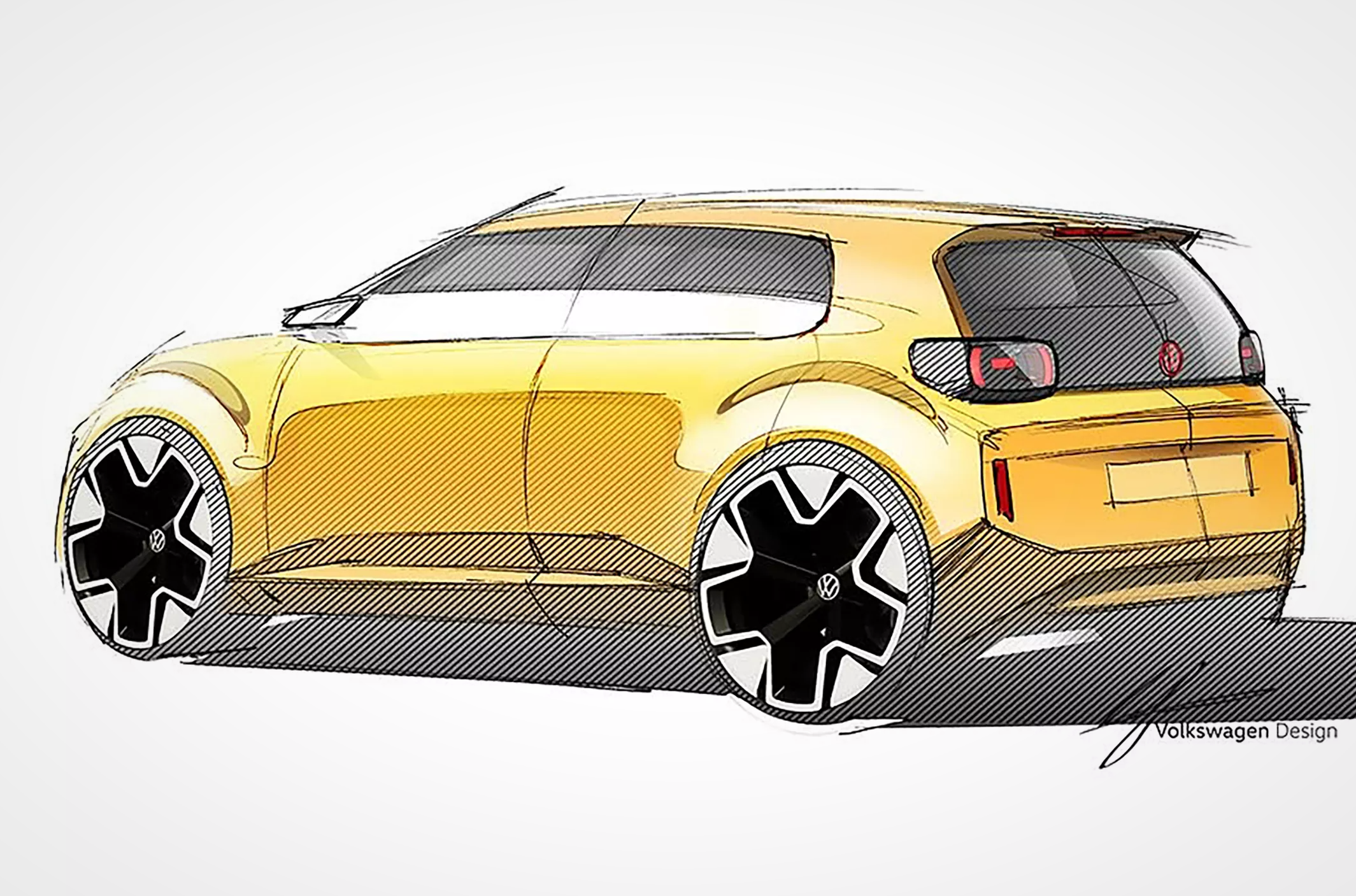 Volkswagen electric car showed in sketches