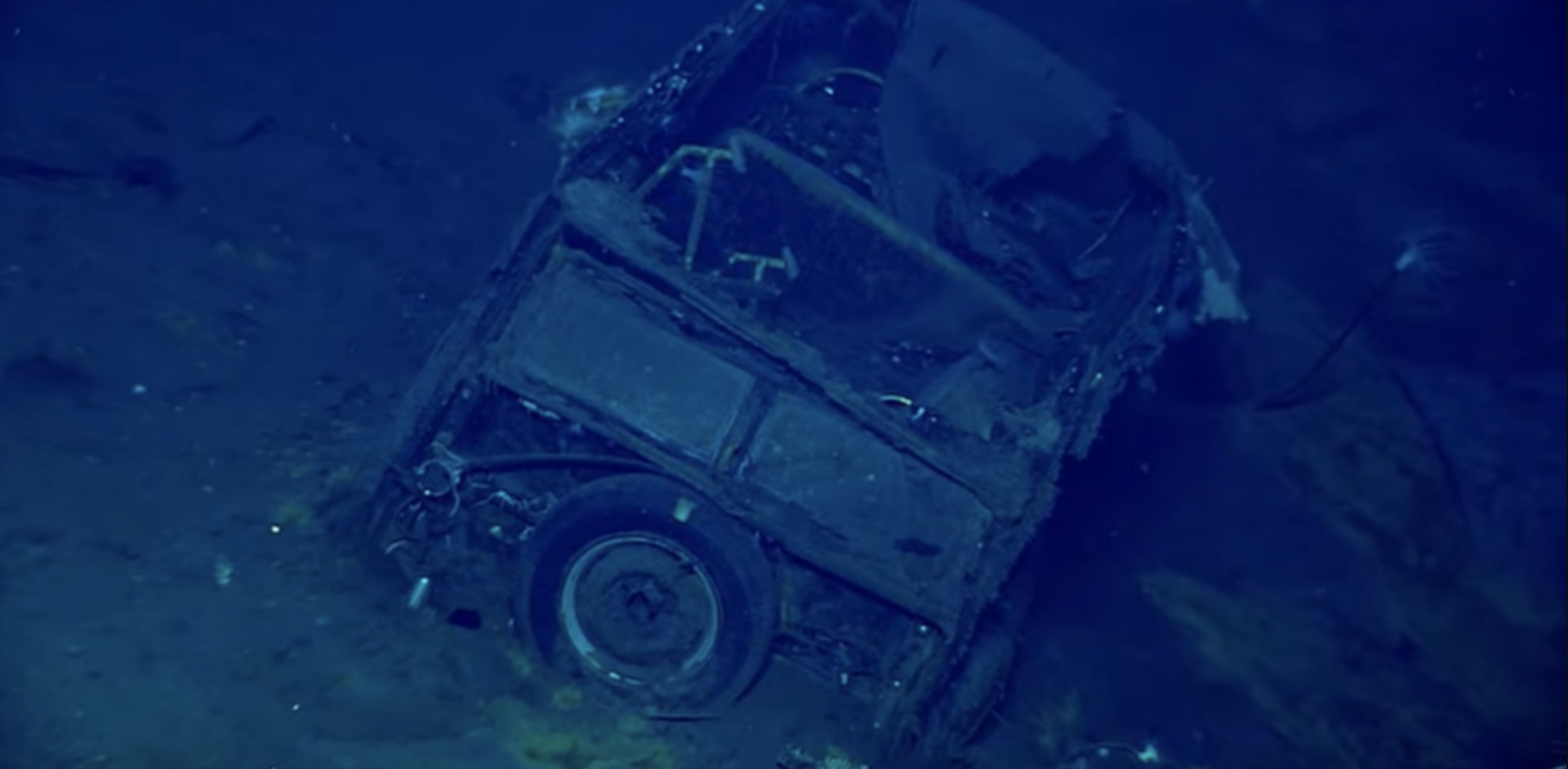 An unidentified SUV was found on a aircraft carrier that sank during World War II