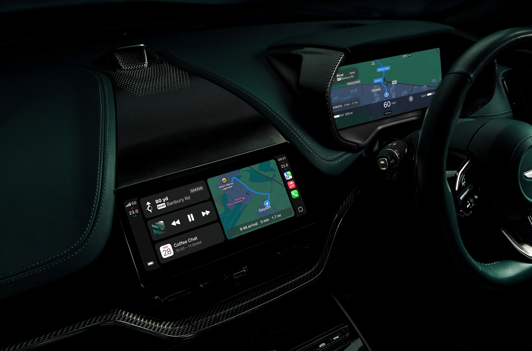 Aston Martin cars were the first to support the new Apple Carplay Ultra