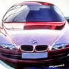 BMW showed the early 5-Series E39 sketches: the design is completely different