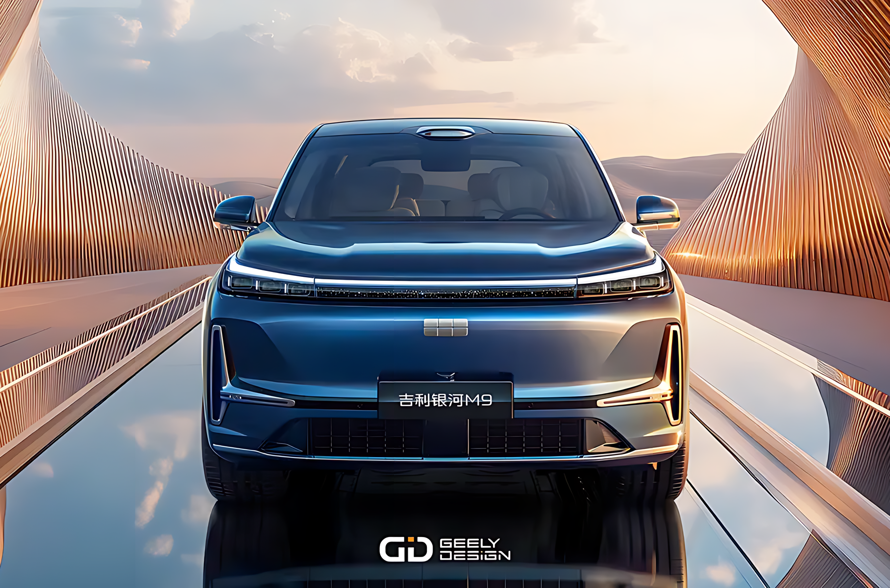 Geely declassified a large six -seater crossover Galaxy M9