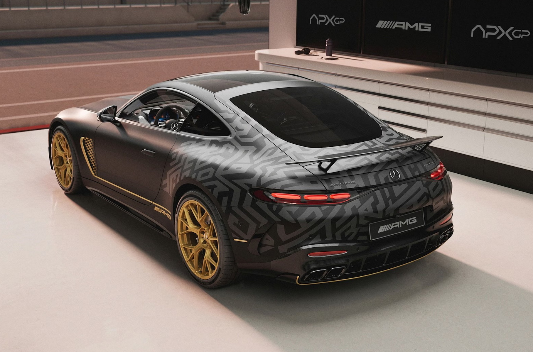 Mercedes-amg released a special compartment in honor of the film with Brad Pitt