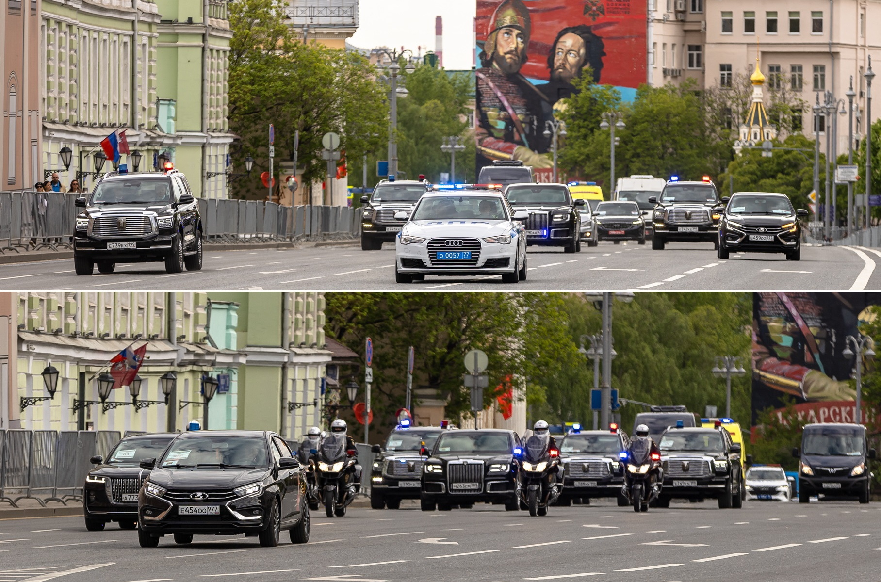 Photo fact: Lada aura first appeared in the motorcade of the heads of state