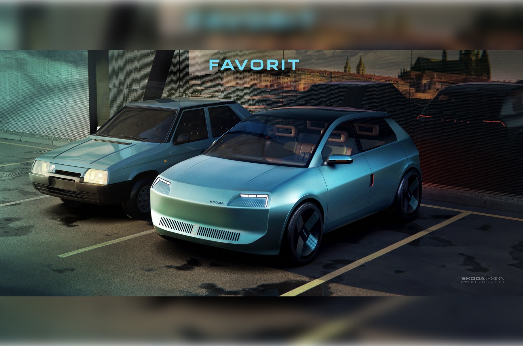 Skoda Favorit from the 80s turned into a modern electric car