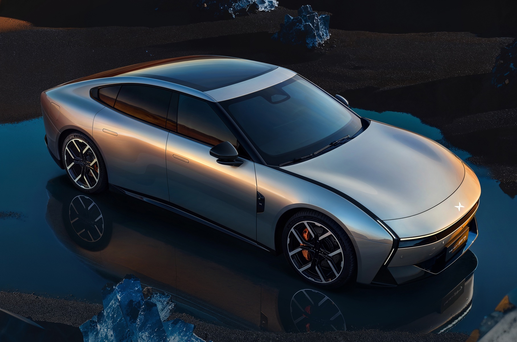 The appearance of the new Xpeng p7 is disclosed