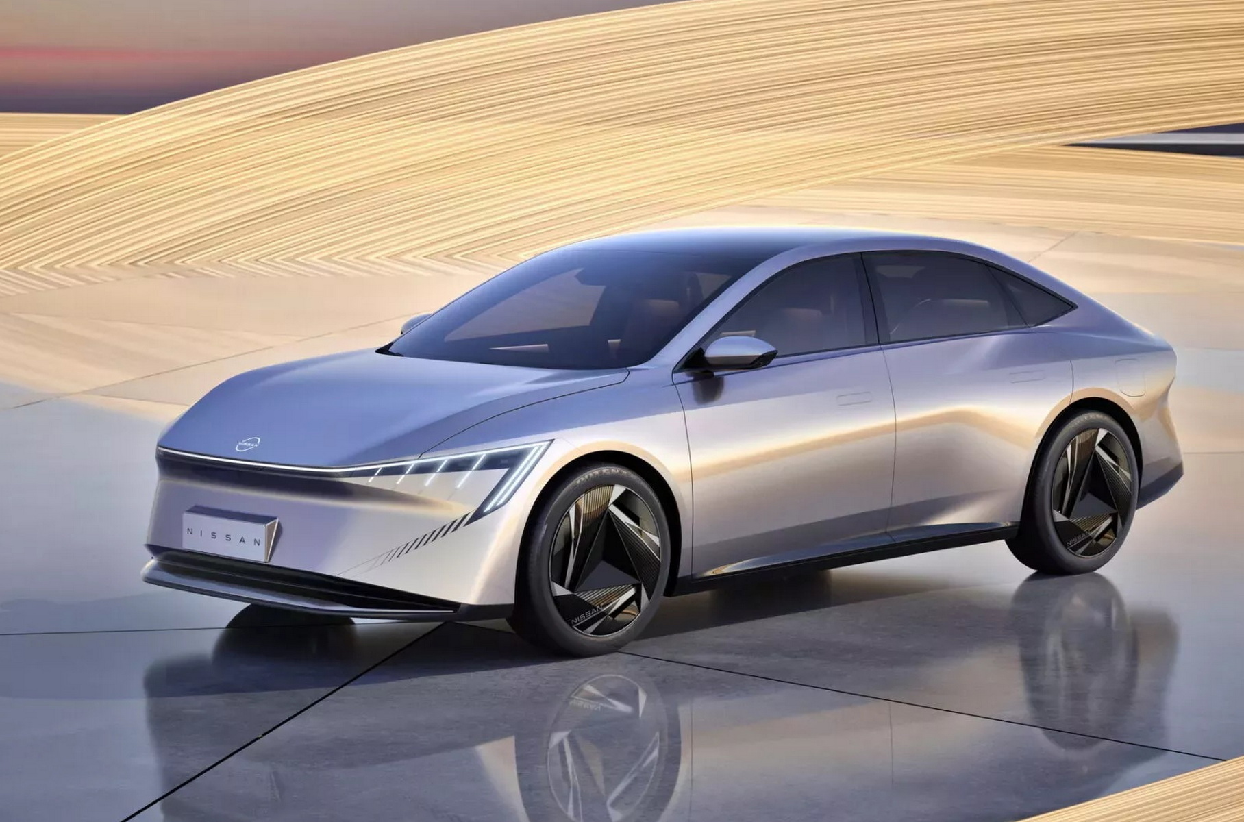 Nissan patented a business sedan with a design in a new company style