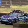 The prototype of the electric Porsche Cayenne was lit up on the highway before the official premiere