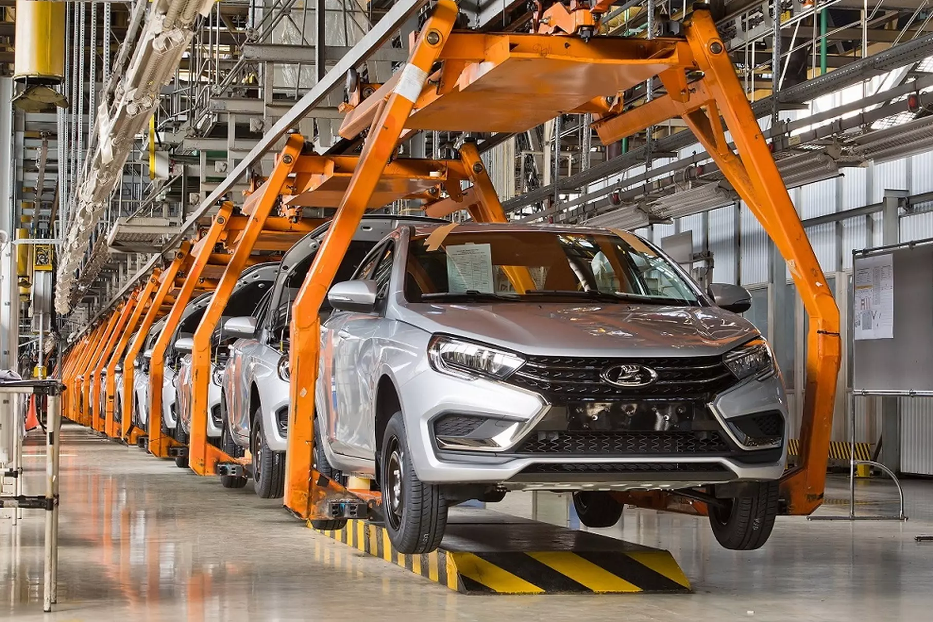 In Russia, the production of LADA and Xcite cars temporarily stopped