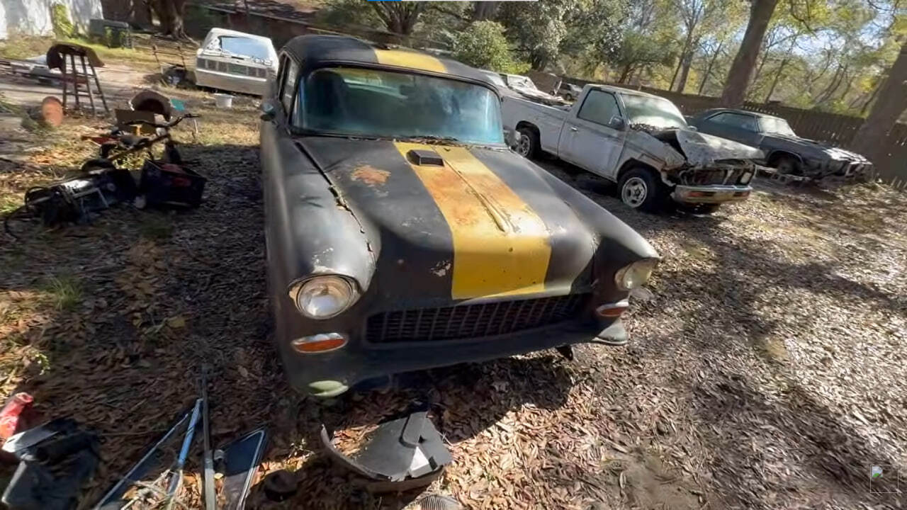 A graveyard of muscle cars from the 60s rusting in the open air has been discovered in the United States.
