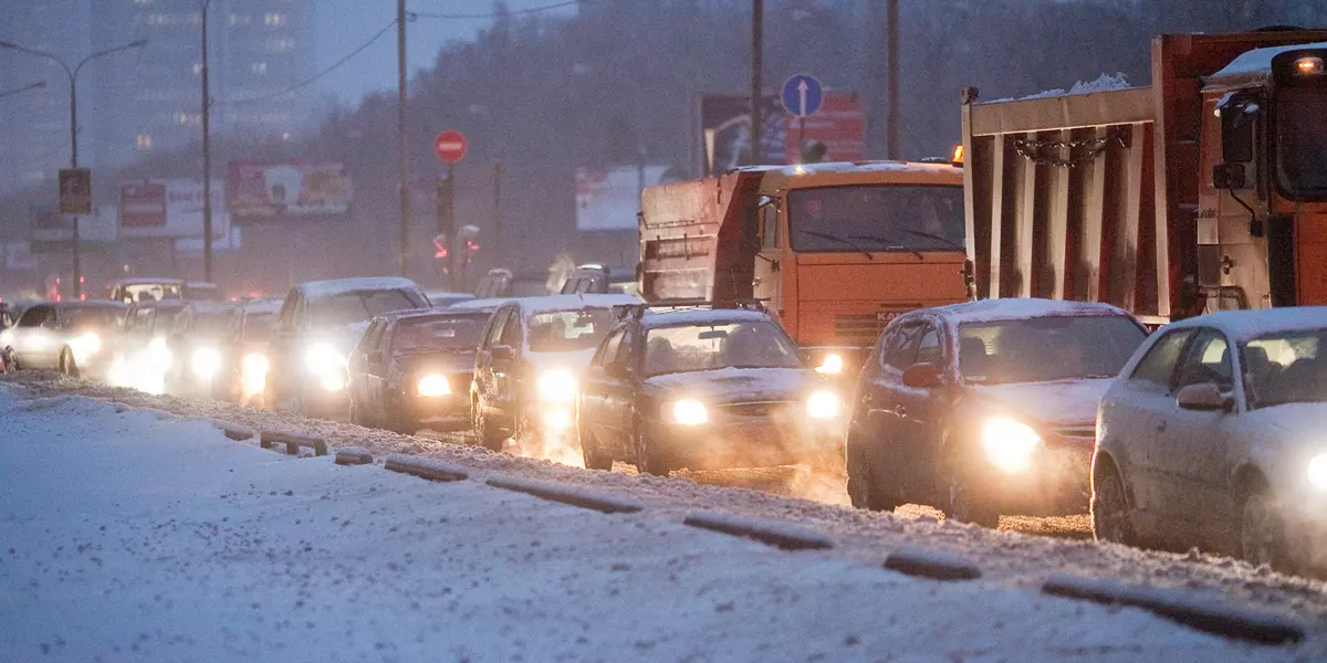 In Moscow, traffic jams reached 9 points