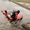 In the USA, the Chevrolet Corvette Stingray sports car was abandoned in a swamp