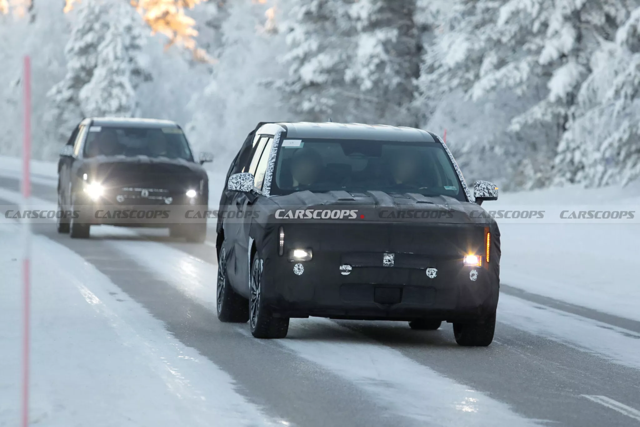 New Hyundai Santa Fe photographed during tests in Sweden
