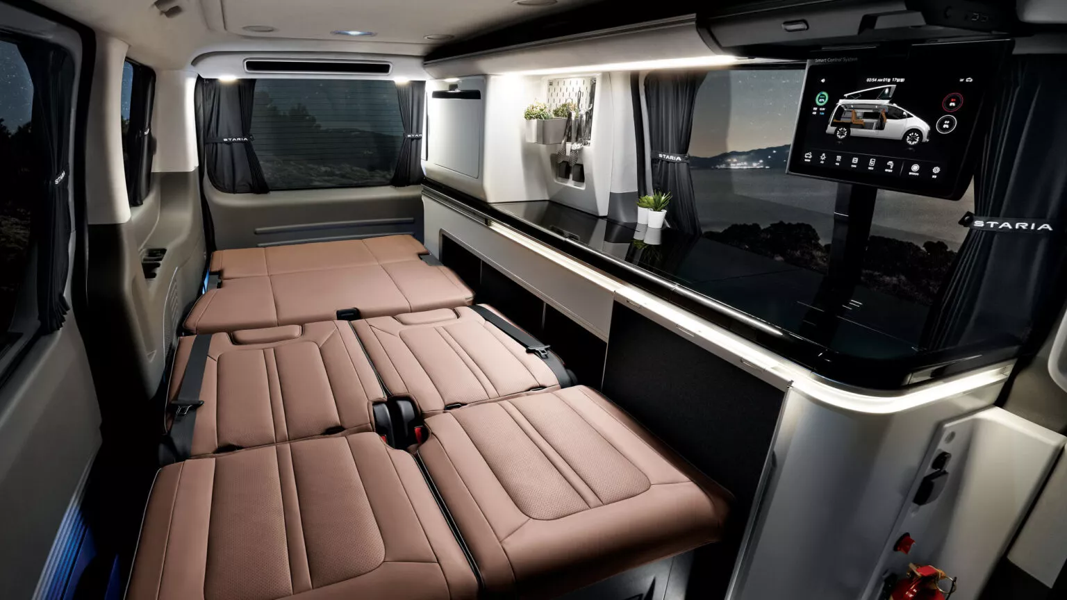 The popular Hyundai Staria minivan has been turned into a spacious motorhome