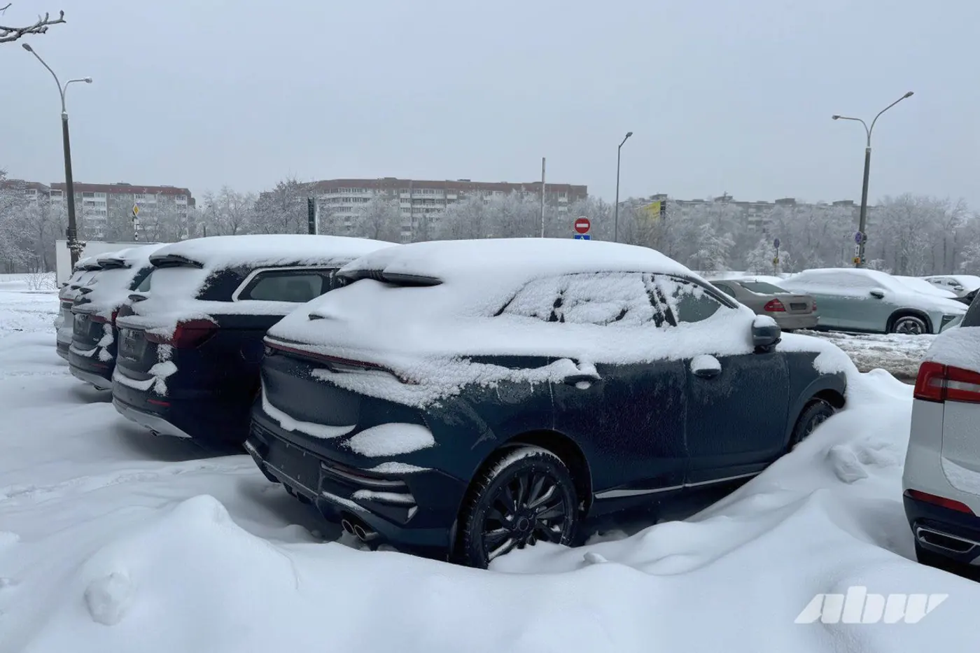 Zubr cars were photographed in Belarus