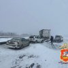 Five accidents occurred on the M-4 Don highway due to a strong snowstorm