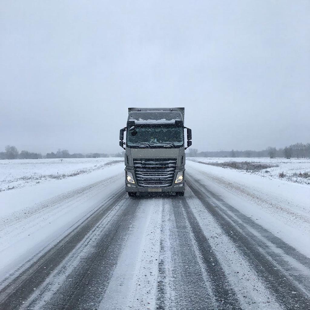 In the Moscow region, a truck flew into a barrier and was caught on video