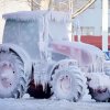 The MTZ tractor was tested by filling it with a layer of ice
