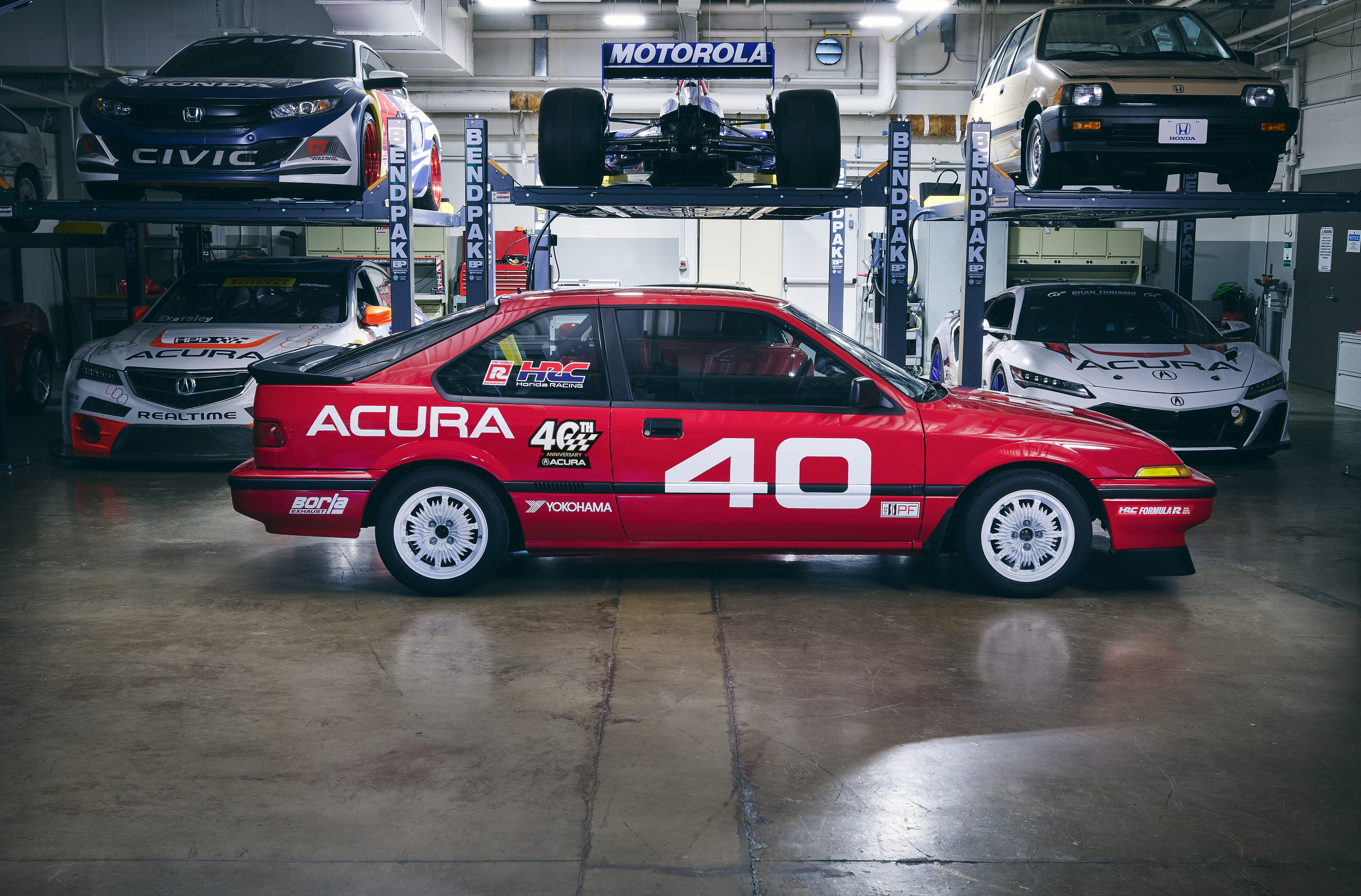 Acura recreates the very first race car for the brand's 40th anniversary