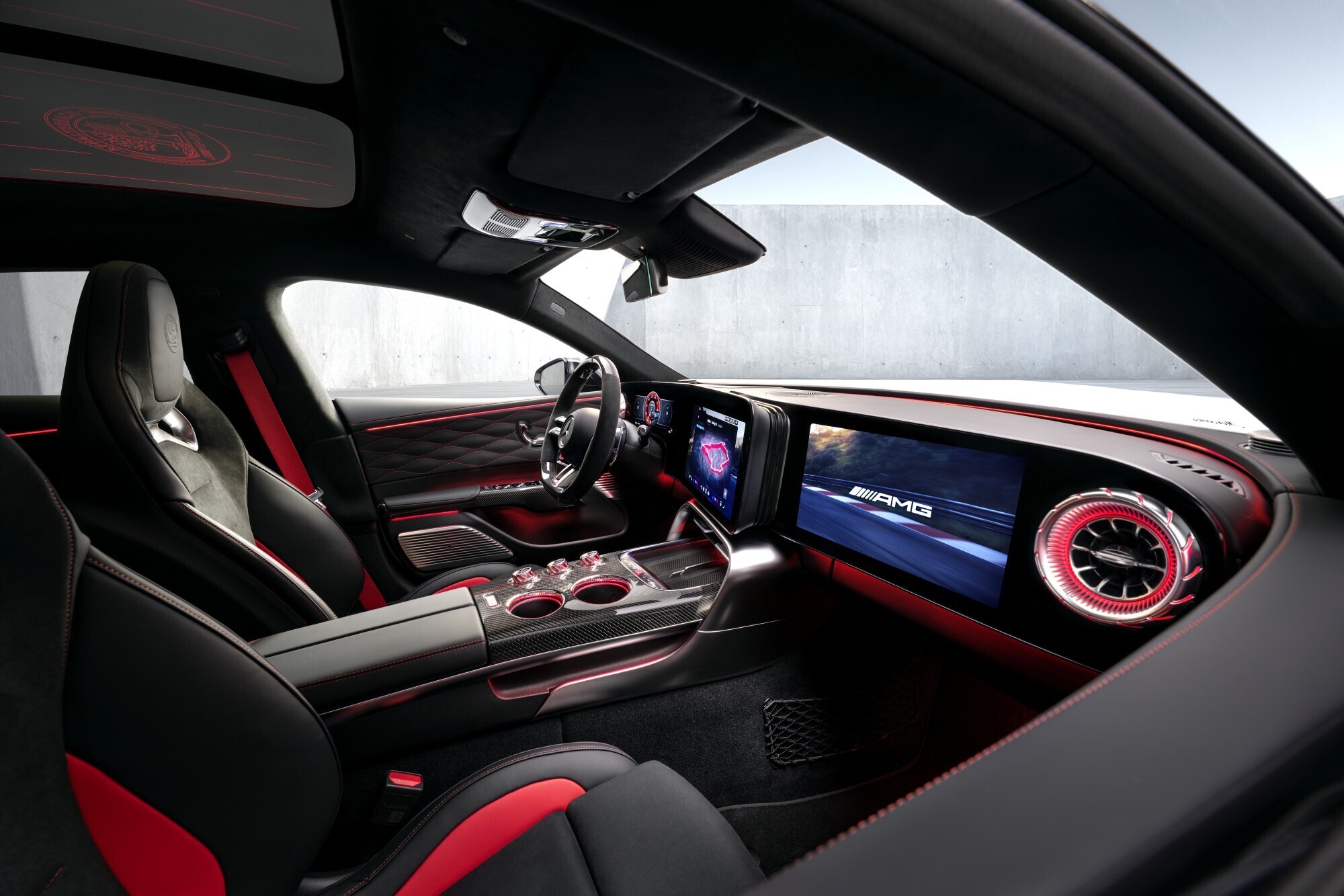 The premiere of the interior of the future Mercedes-AMG GT liftback took place
