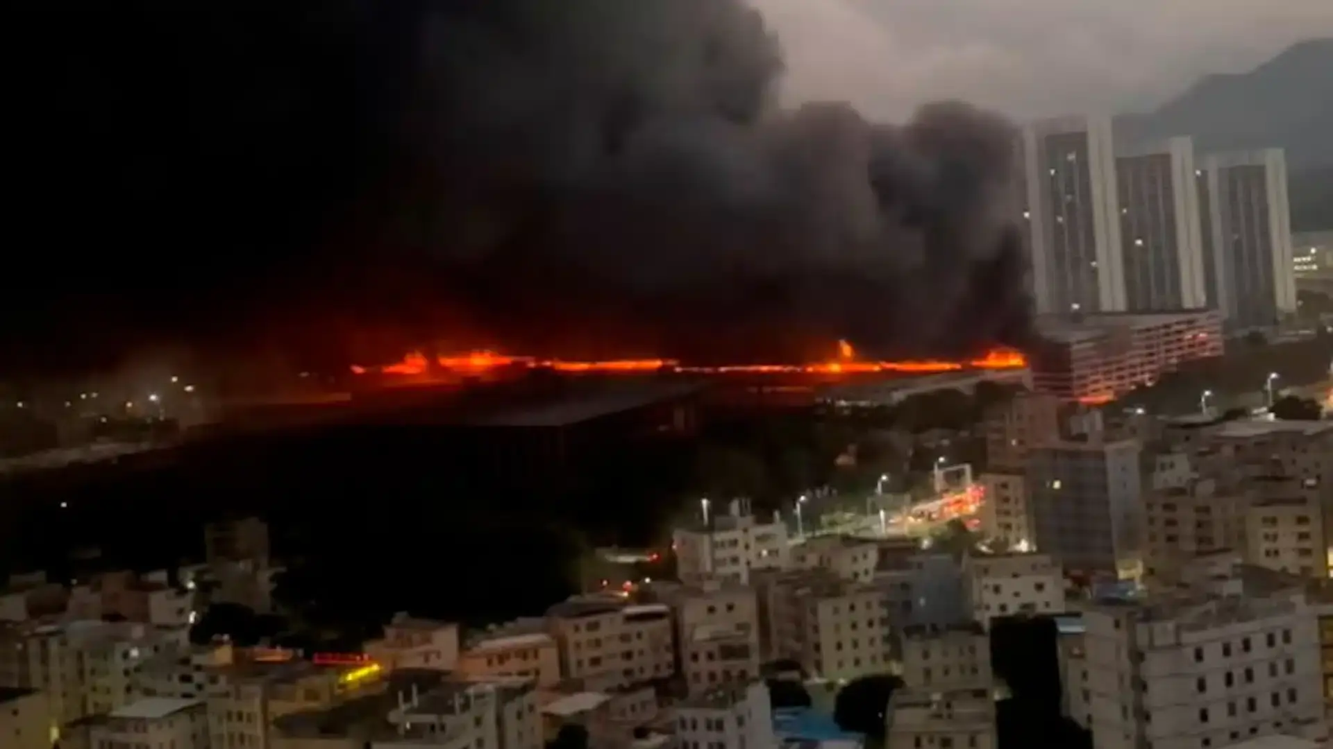 A fire broke out at the Chinese company BYD's plant.