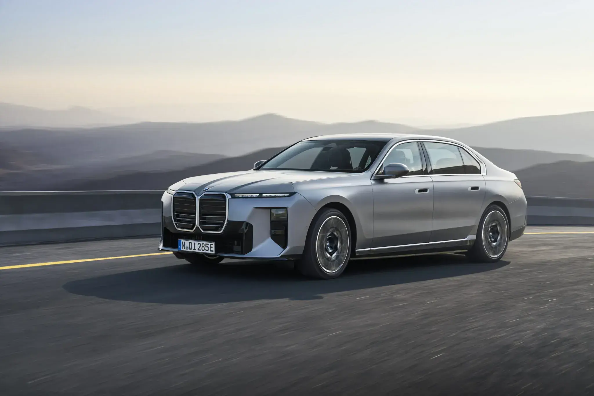 BMW introduced the 7 Series with a screen for the passenger and a narrow grille