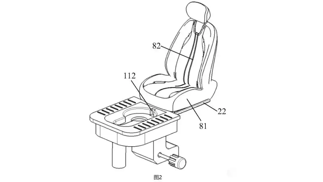 Seres received a patent for a toilet built into a car seat