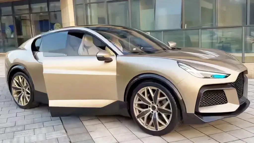 Dreame showed an inexpensive sedan with the appearance of a Bugatti Chiron