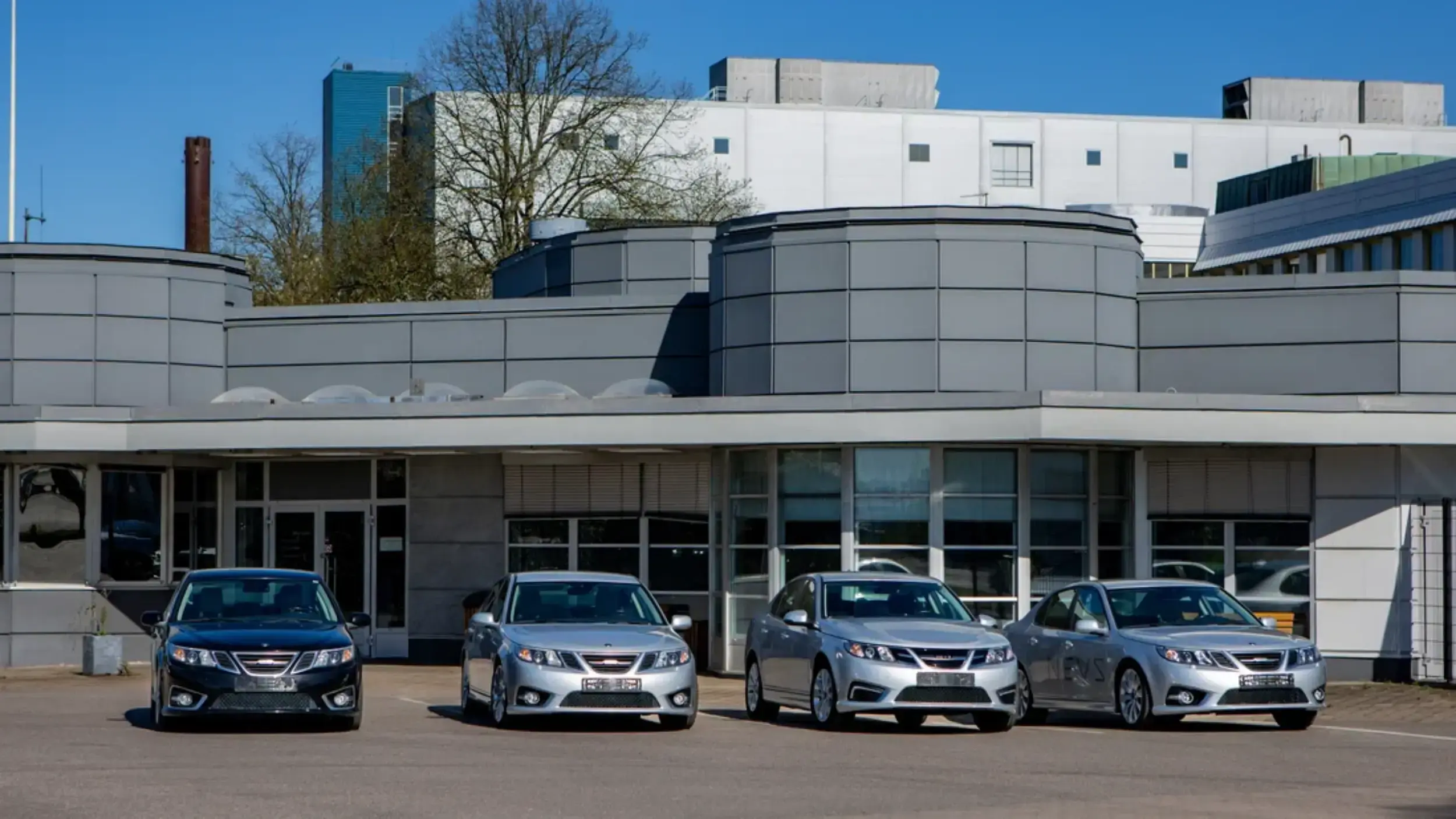 Saab cars stored at the brand's old plant are up for auction
