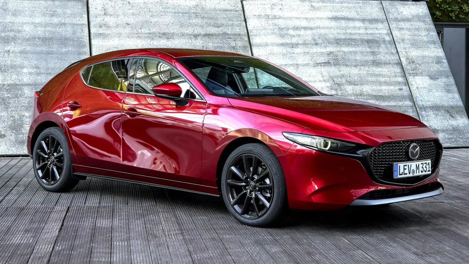 The new Mazda3 received matrix headlights and a motorcycle detection system