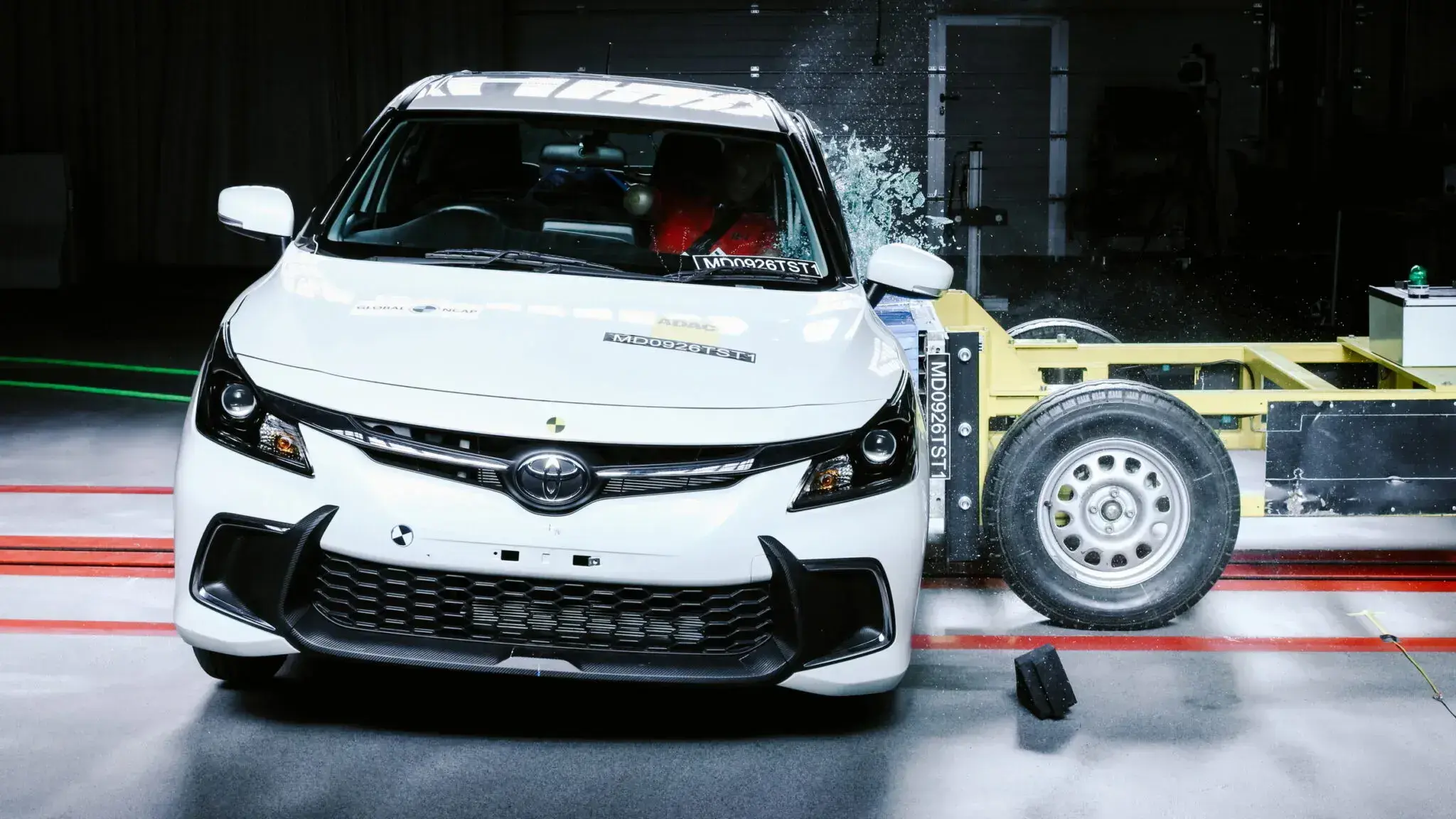 Toyota Starlet hatchback received zero stars in Global NCAP crash tests