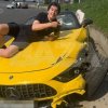 Video: the drunk son of businessman Kornilov flew into cars in a Mercedes convertible