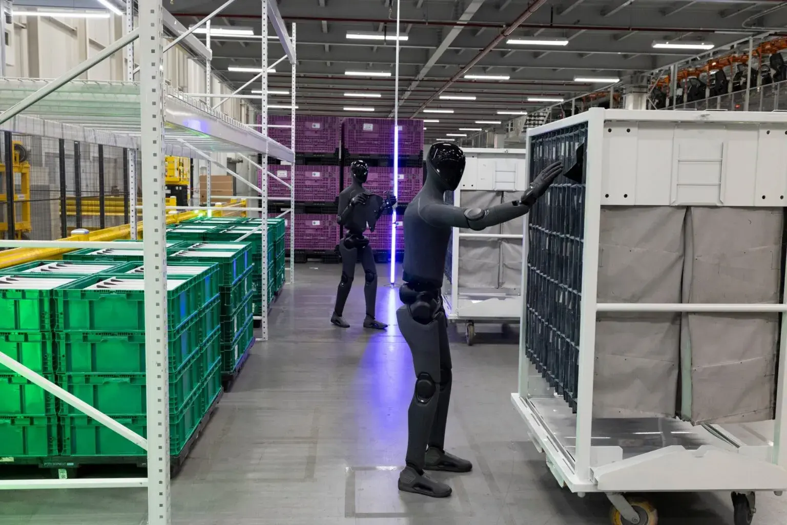 Photos of creepy humanoid robots have appeared that work on the BMW assembly line