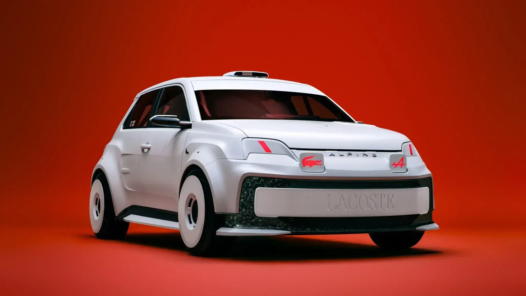 Alpine and Lacoste have released the A290 Rallye hatchback with hundreds of crocodiles on the dashboard